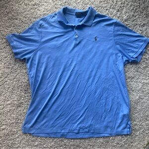 Polo Ralph Lauren Classic Fit Light Blue Men’s Polo Short Pima Cotton XXL 2XL